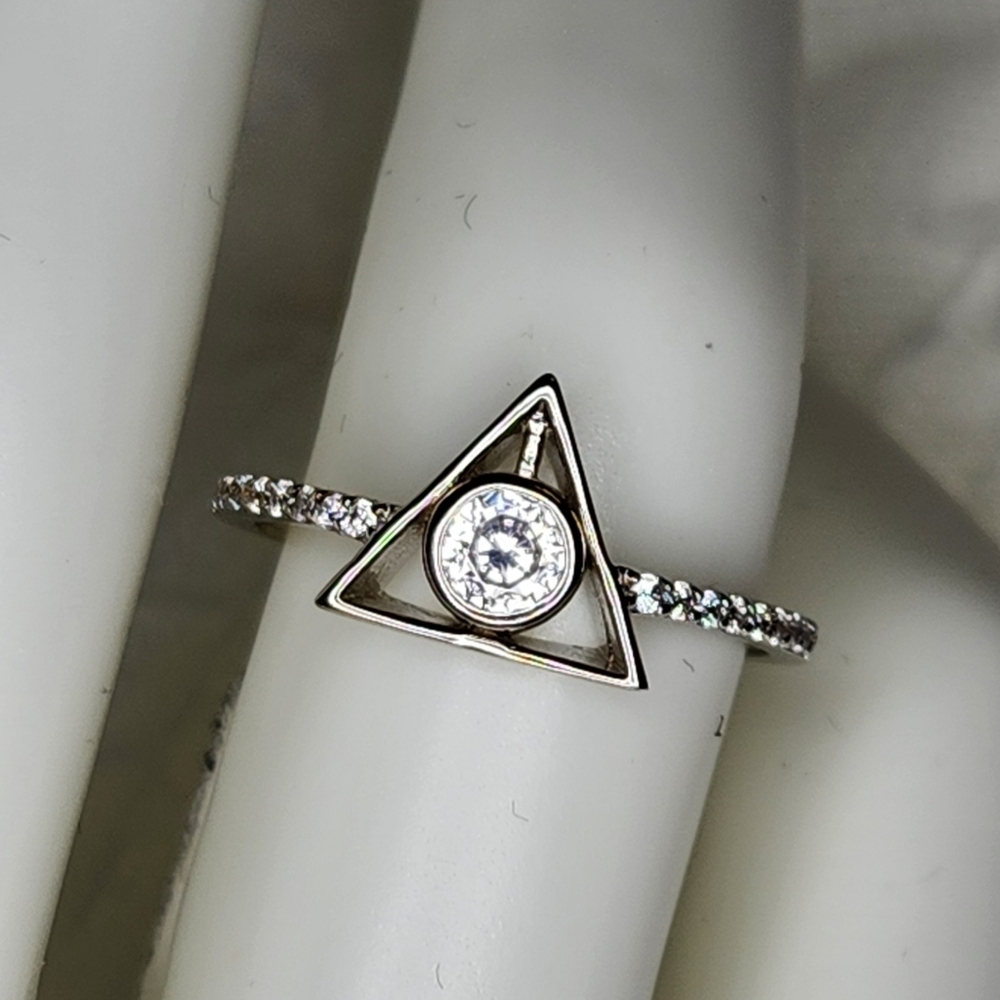 Sz.8 🍒 Deathly Hallows Harry Potter Silver Ring S925